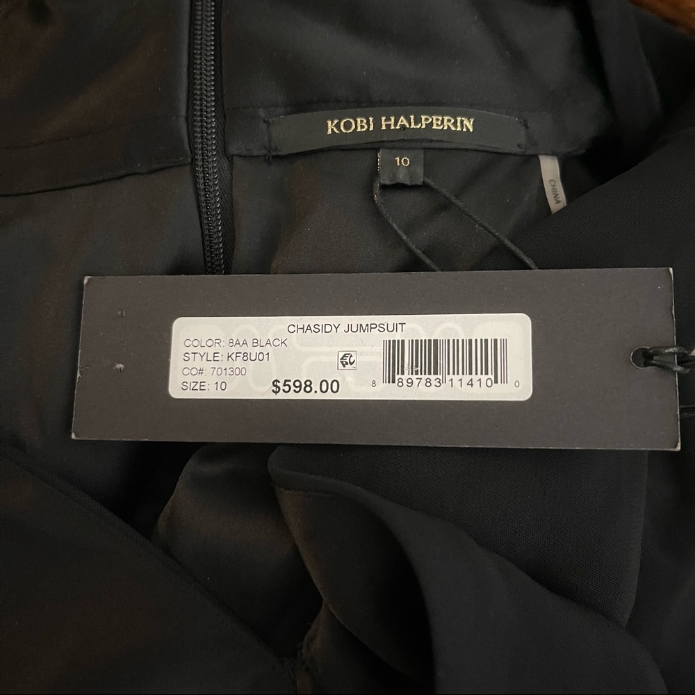NEW Kobi Halperin Chasidy Halter-Neck Jumpsuit Black - Picture 9 of 9